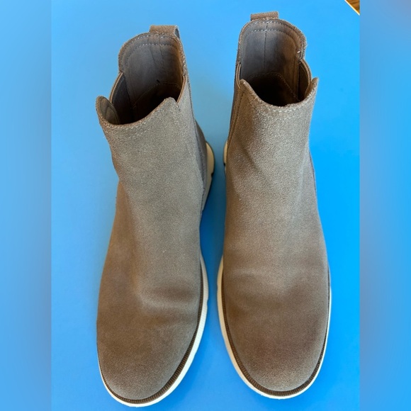 Cole Haan Chelsea W21353 Men's Taupe Faux Suede Ankle Boots Size 5 1/2B - Picture 1 of 13